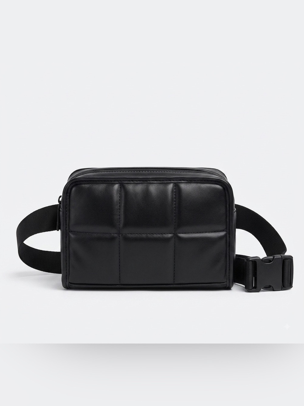 Amanda Uprichard Black Quilted Leather Belt Bag Crossbody Fanny Pack